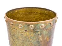 Two Hammered Brass Vessels