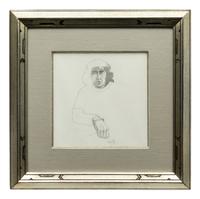 Two Works: Two Figures and Indian with Headband, together with a letter from the artist