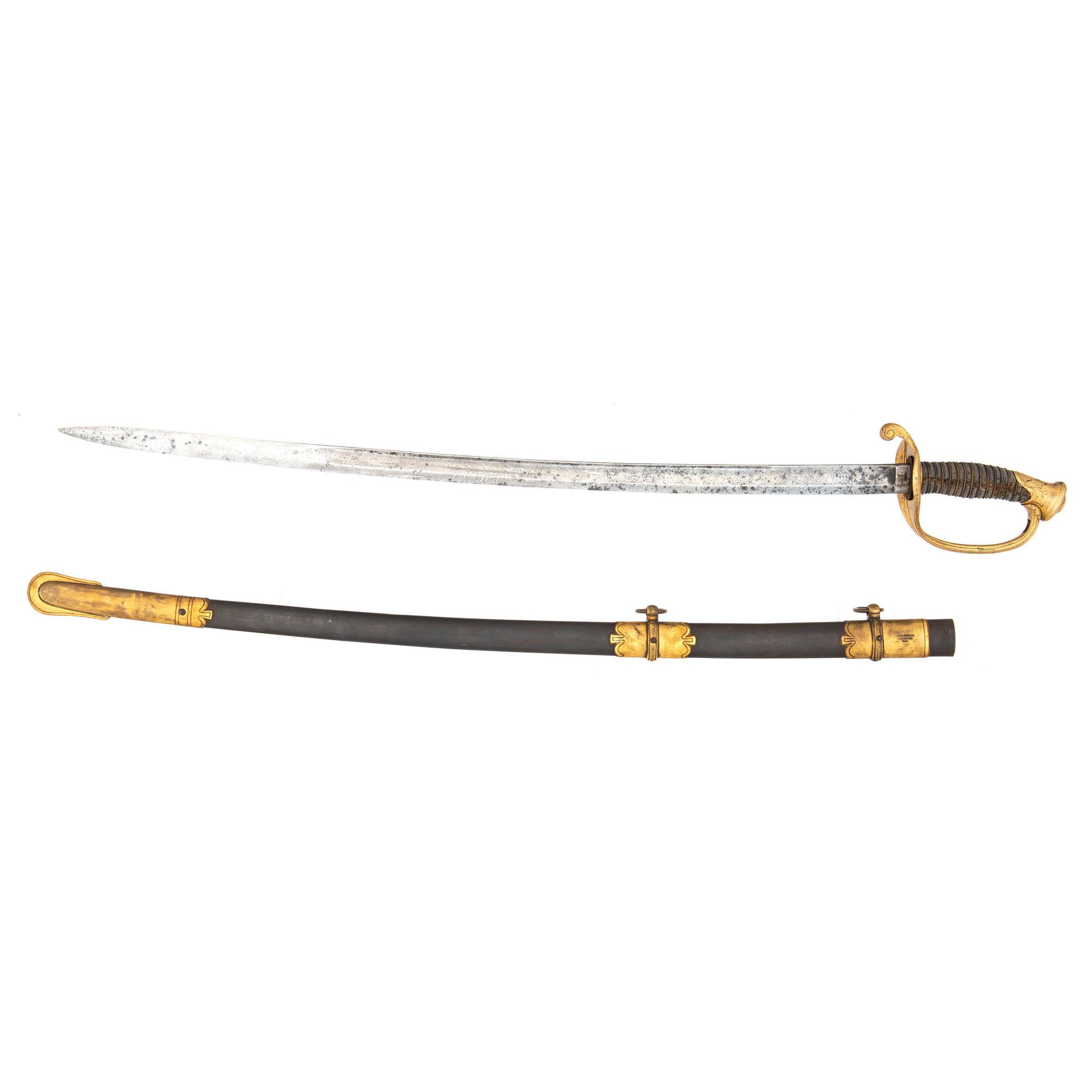 Scarce 1861 Dated & Inspected Ames U.S. Model 1850 Foot Officer's Sword