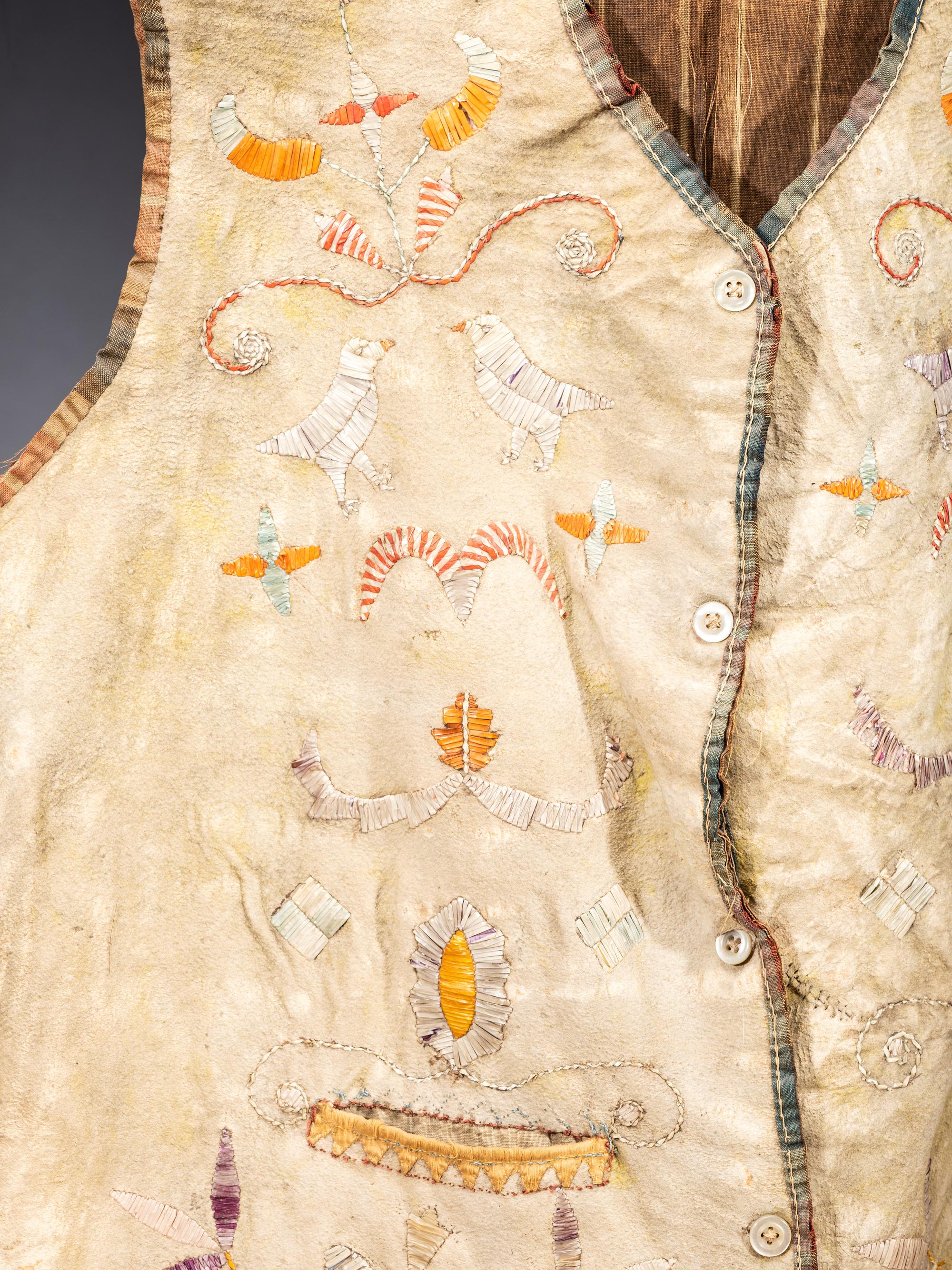 Metis Quilled Hide Vest