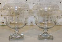 A Pair of Glass Urns.