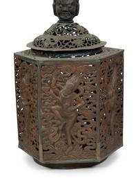 A Set of Three of Chinese Bronze Hanging Lanterns