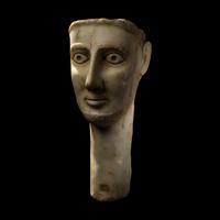 A South Arabian Alabaster Head of a Man