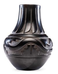 Carved Blackware Pottery Jar Lot is located and will ship from Cincinnati, Ohio.