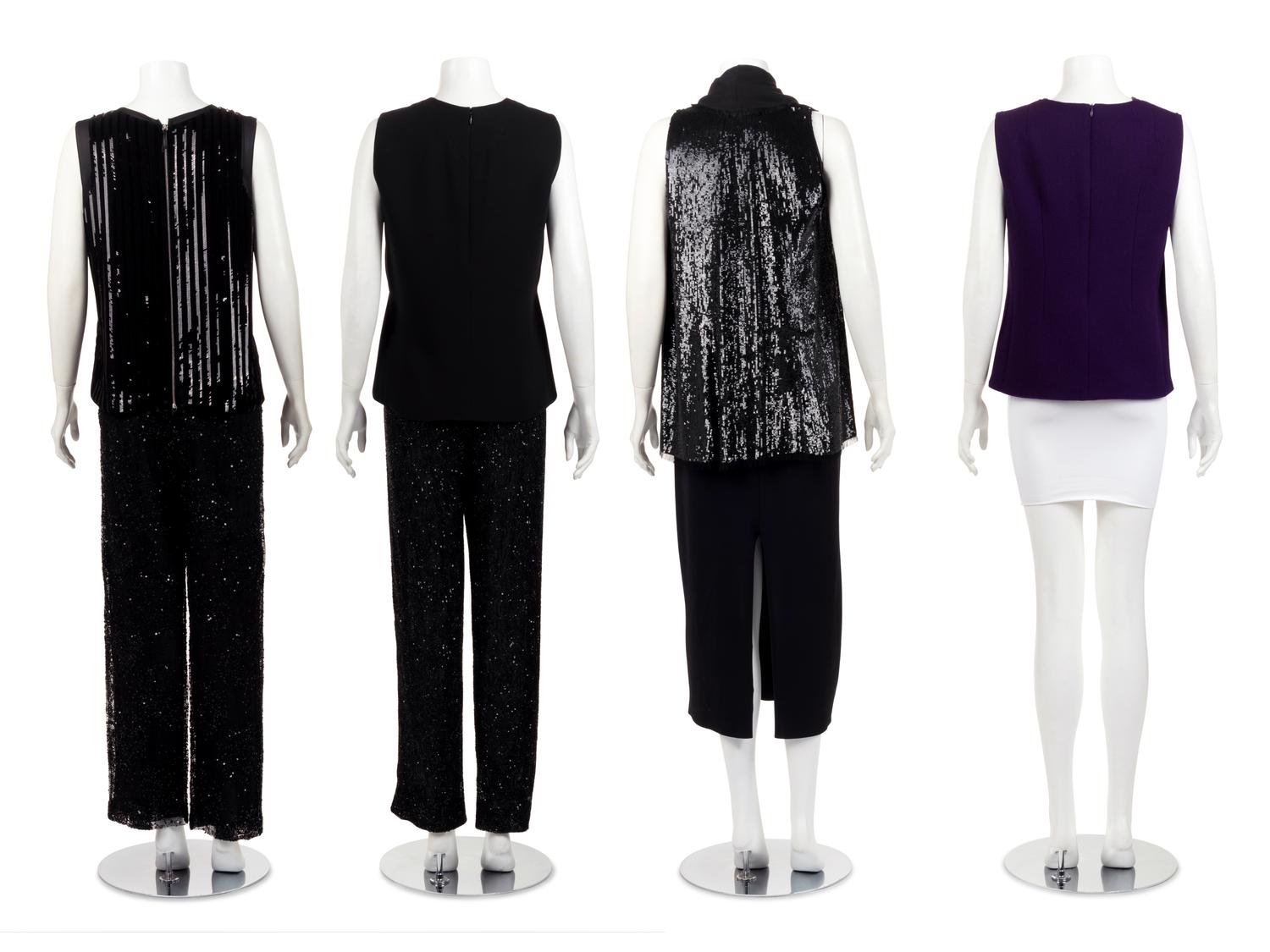 Four Sleeveless Tops and Two Sequined Pants: One Akris, One Giorgio Armani, One Unlabeled and Three Ralph Rucci