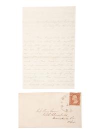 [CIVIL WAR]. A collection of 30 letters associated with West Point Cadet and 2nd Lieutenant Martin Van Buren Lewis, 8th US Infantry, and his wife. 1857 -1863.