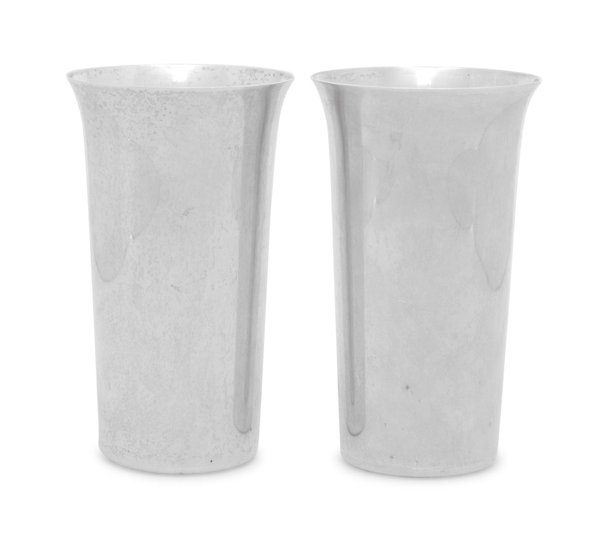 A Pair of American Silver Beakers