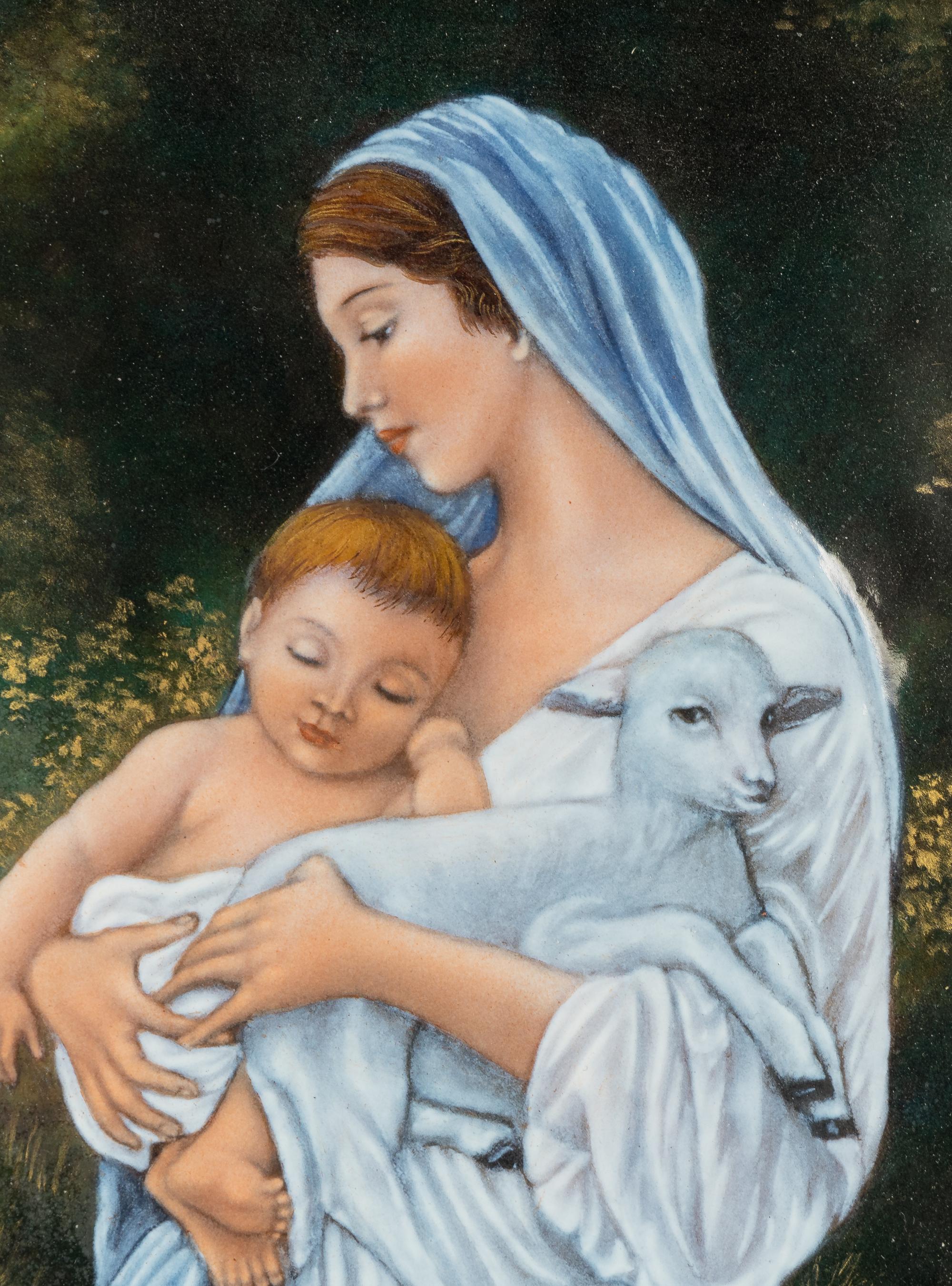 A Limoges Enamel Plaque After Bouguereau
