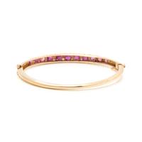 YELLOW GOLD AND RUBY BANGLE BRACELET