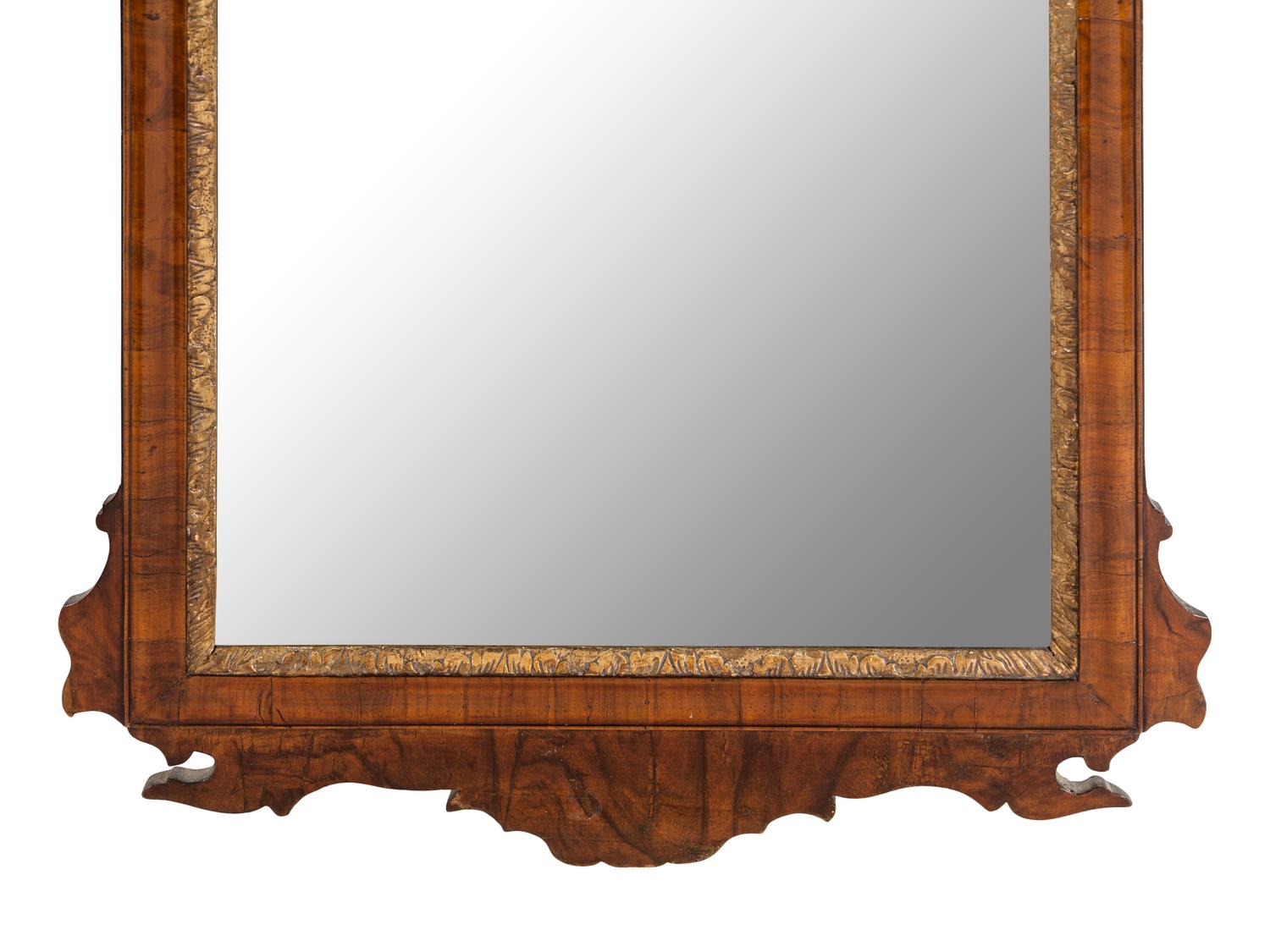 A George III Parcel Gilt Mahogany Mirror