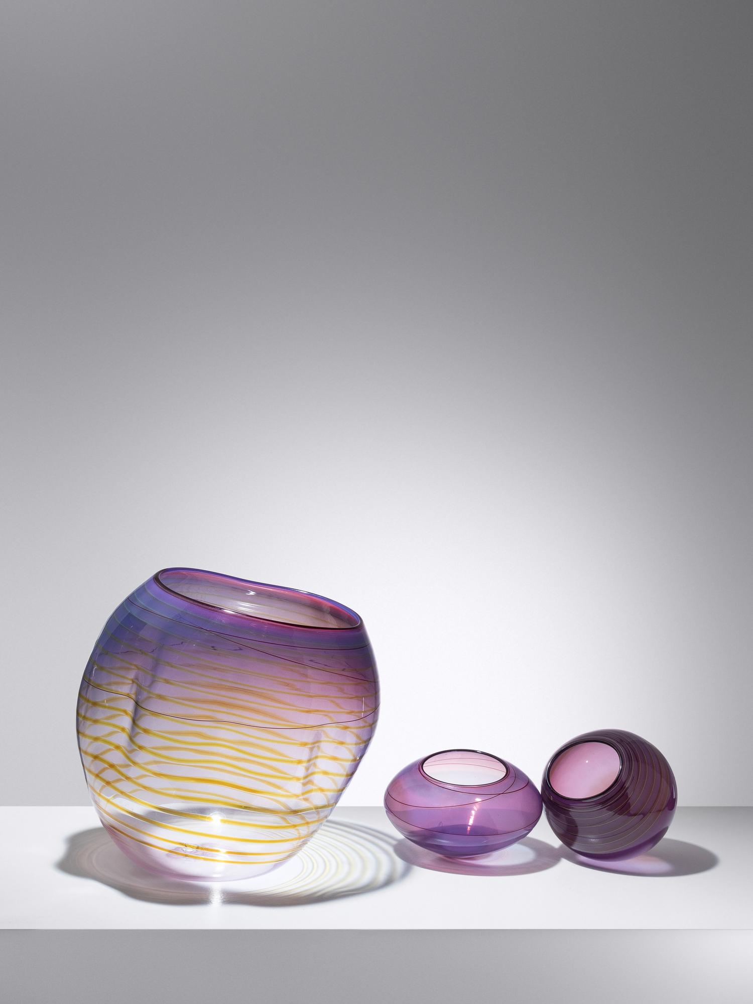 Royal Violet Basket Three-Piece Set, 2010 Portland Press, USA