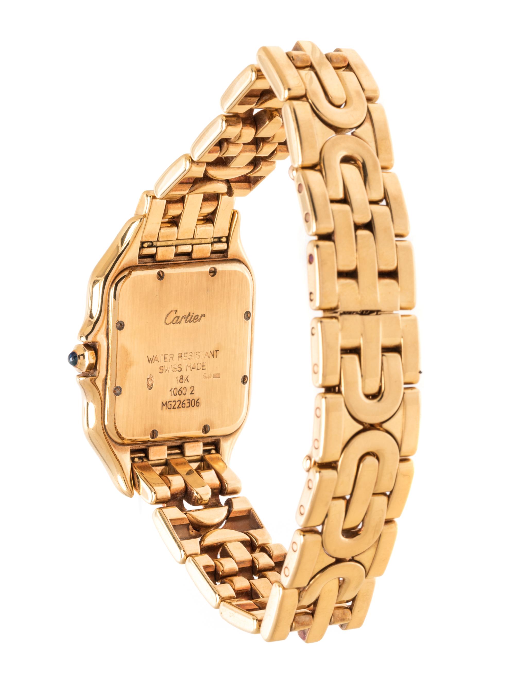 CARTIER, 18K YELLOW GOLD 'PANTHÈRE' WRISTWATCH