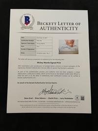 A Mickey Mantle Inscribed No. 7 Signed Autograph Living Legends Ron Lewis Print (Beckett Authentication Services Letter BAS Certified),