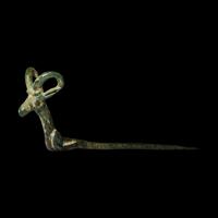 A Luristan Bronze Pin with Ibex Terminal