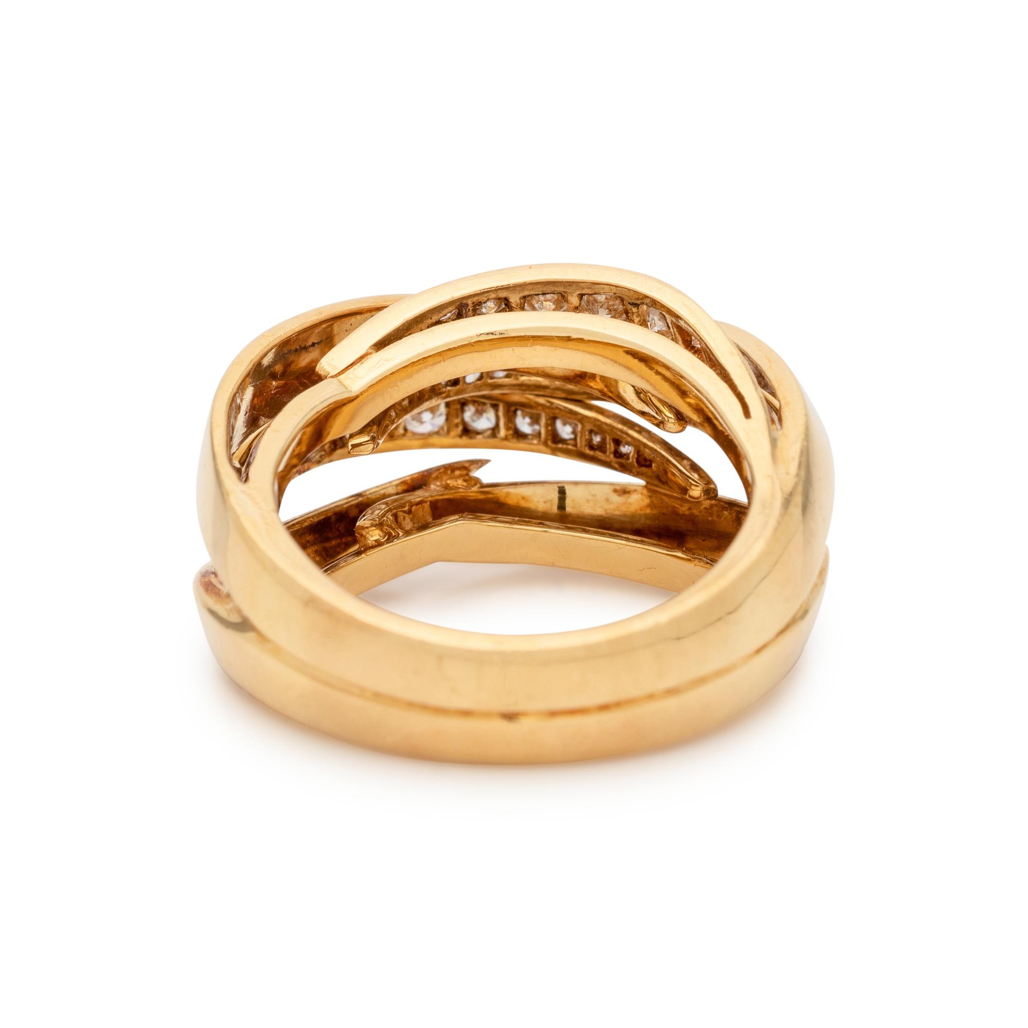 MARVIN SCHLUGER, YELLOW GOLD AND DIAMOND RING