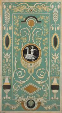 A Neoclassical Painted Canvas Panel