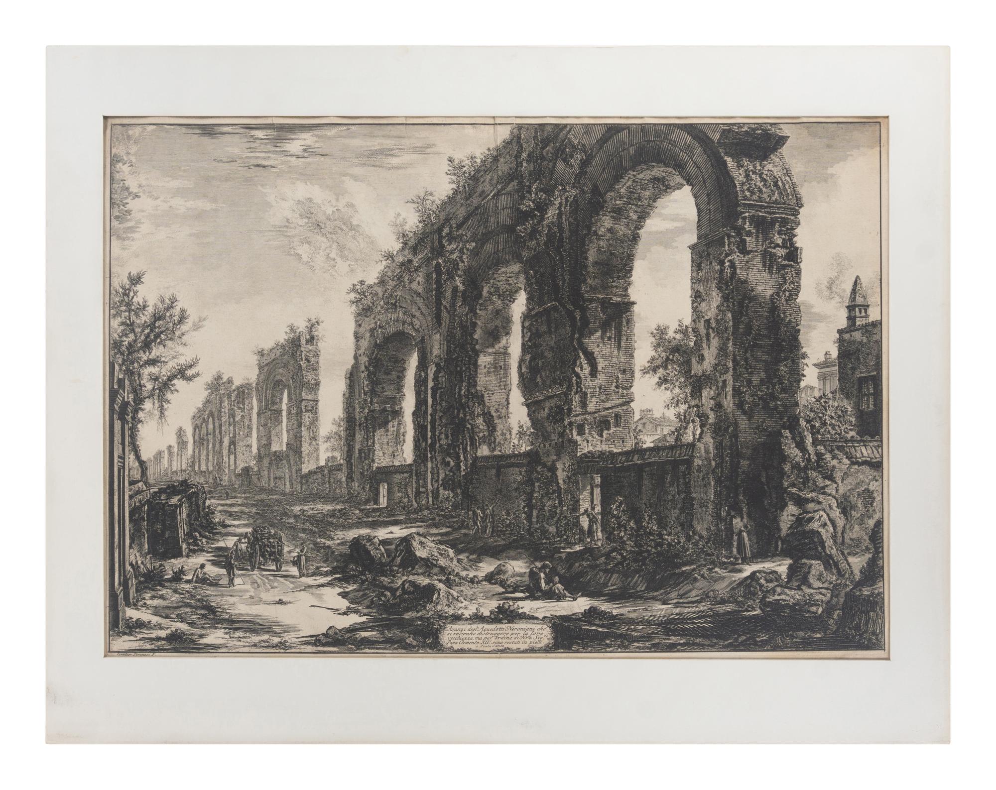 A group of 12 plates from Vedute di Roma and Le Antichità Romane , 18th century