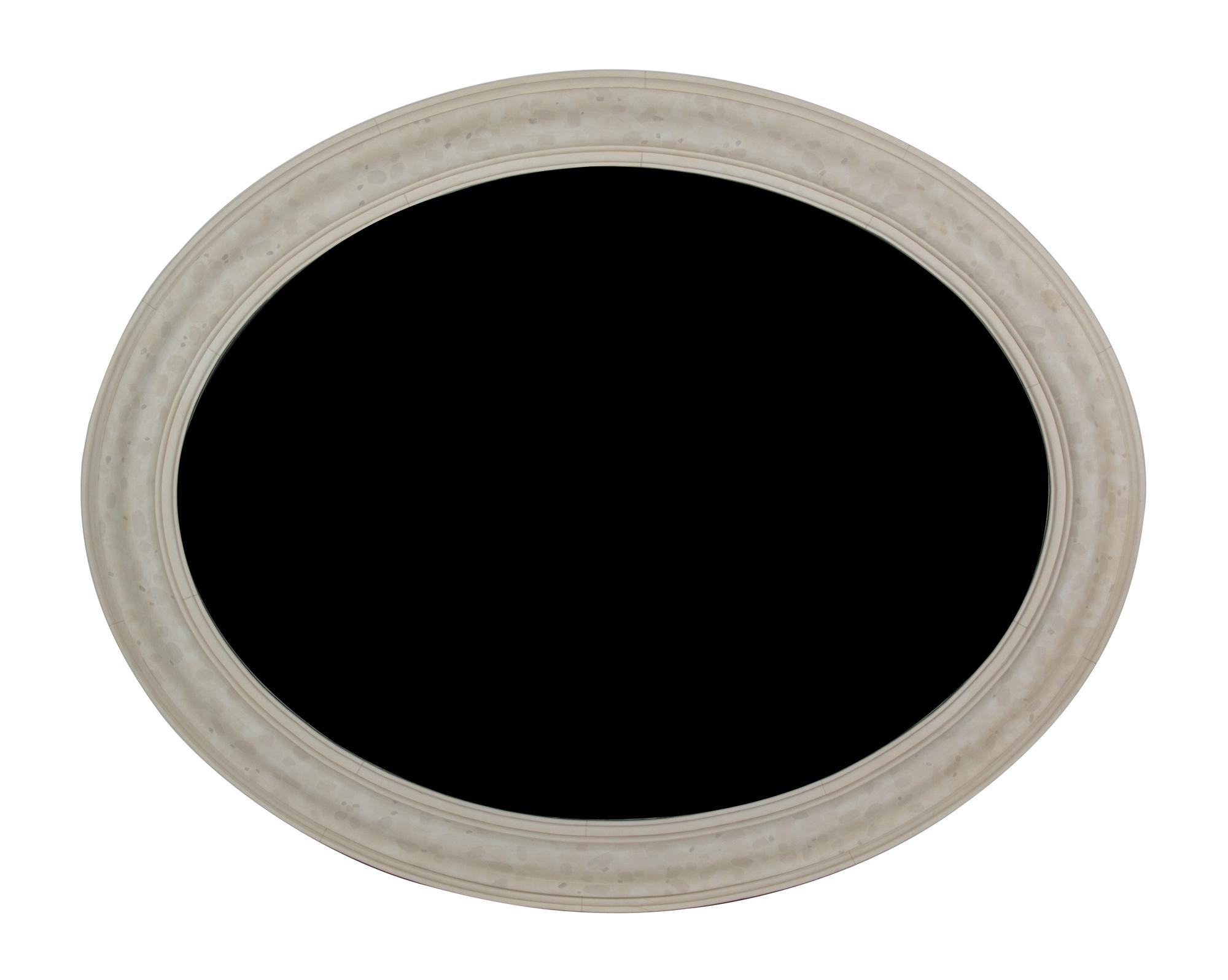 A Pair of Simulated Marble Framed Mirrors Height 38 inches. — 20TH CENTURY