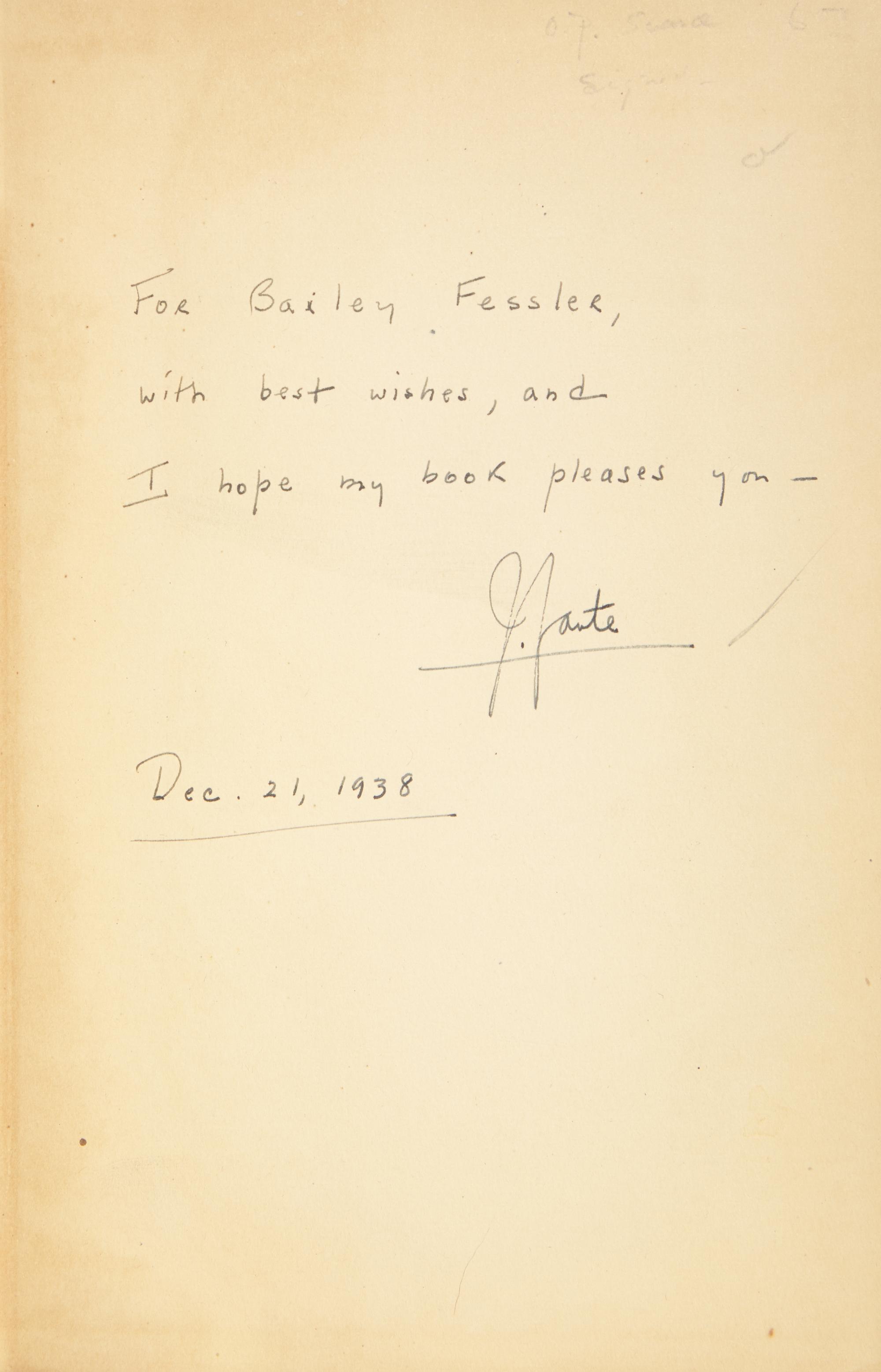 [Literature] Fante, John. Wait Until Spring, Bandini