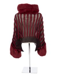 Christian Dior Red Mink Knit Top, 2000s