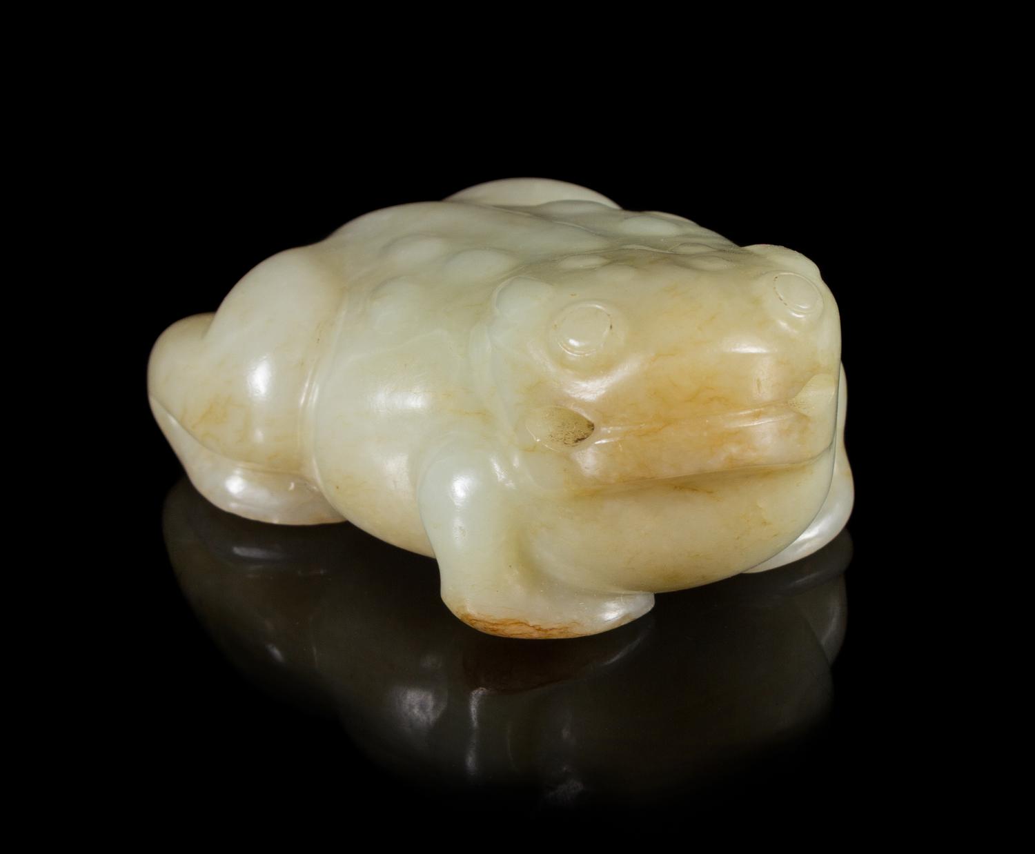 A Celadon Jade Toggle Length 2 3/4 inches.