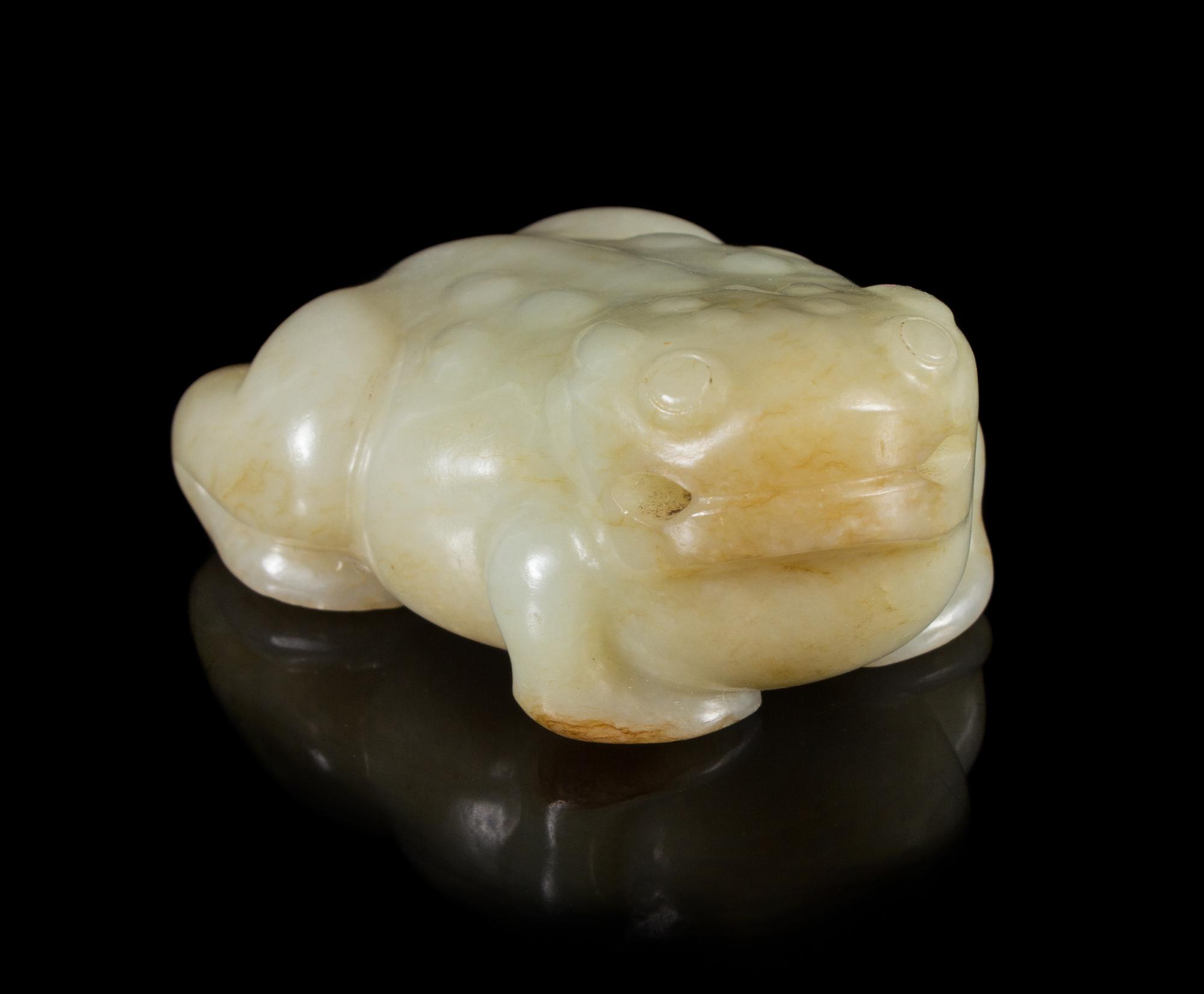 A Celadon Jade Toggle Length 2 3/4 inches.