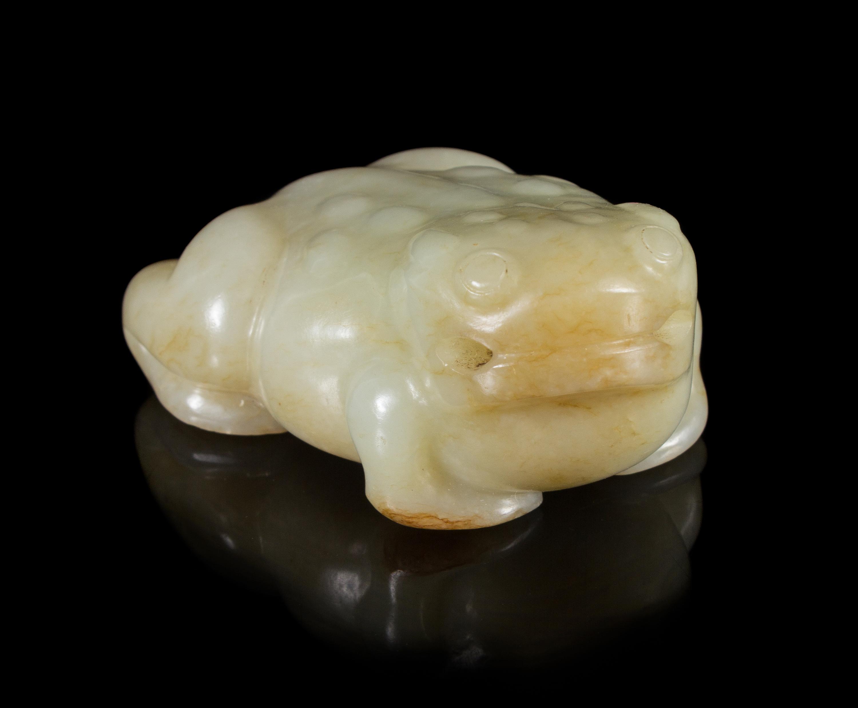 A Celadon Jade Toggle Length 2 3/4 inches.