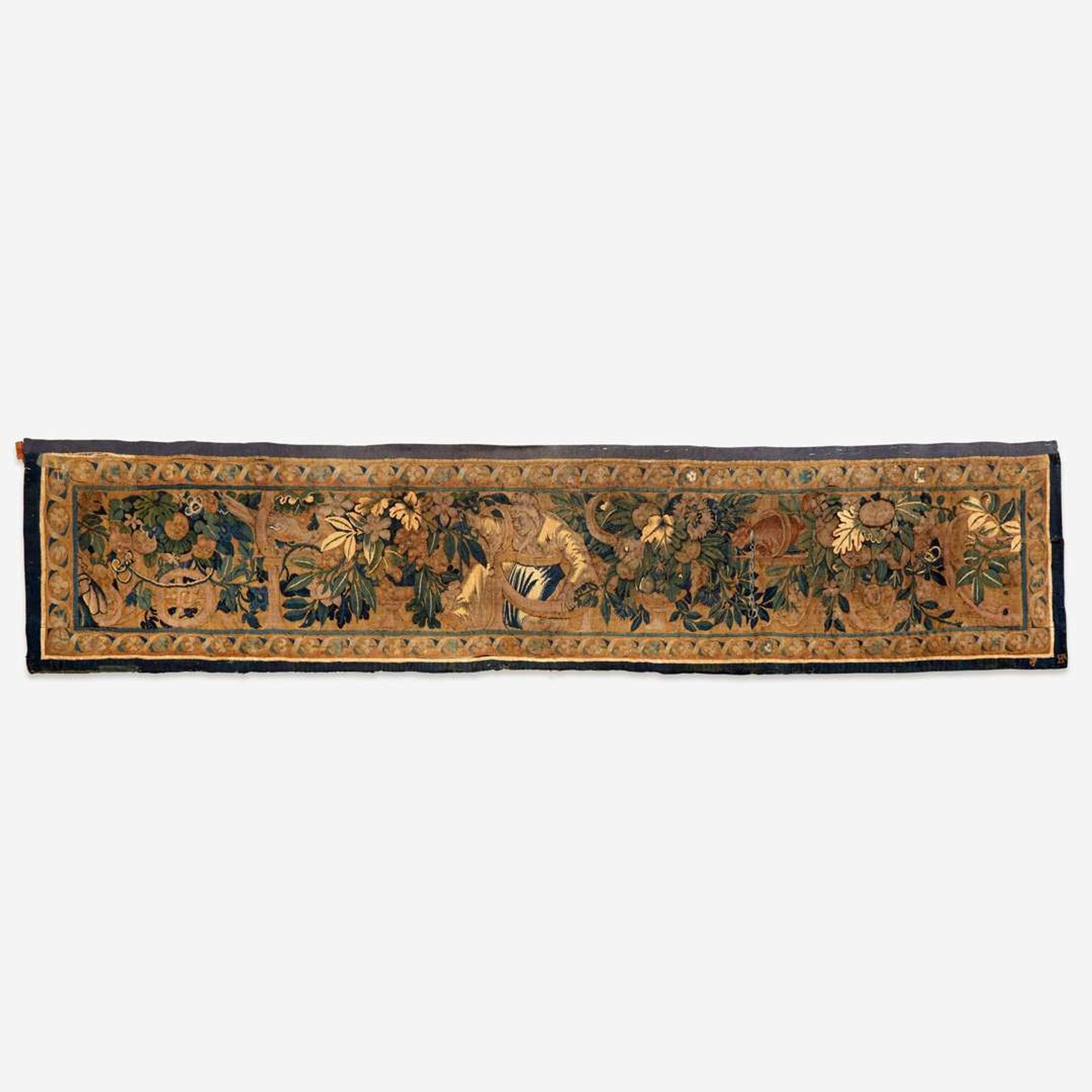A Flemish Verdure Tapestry Fragment 18th century or earlier