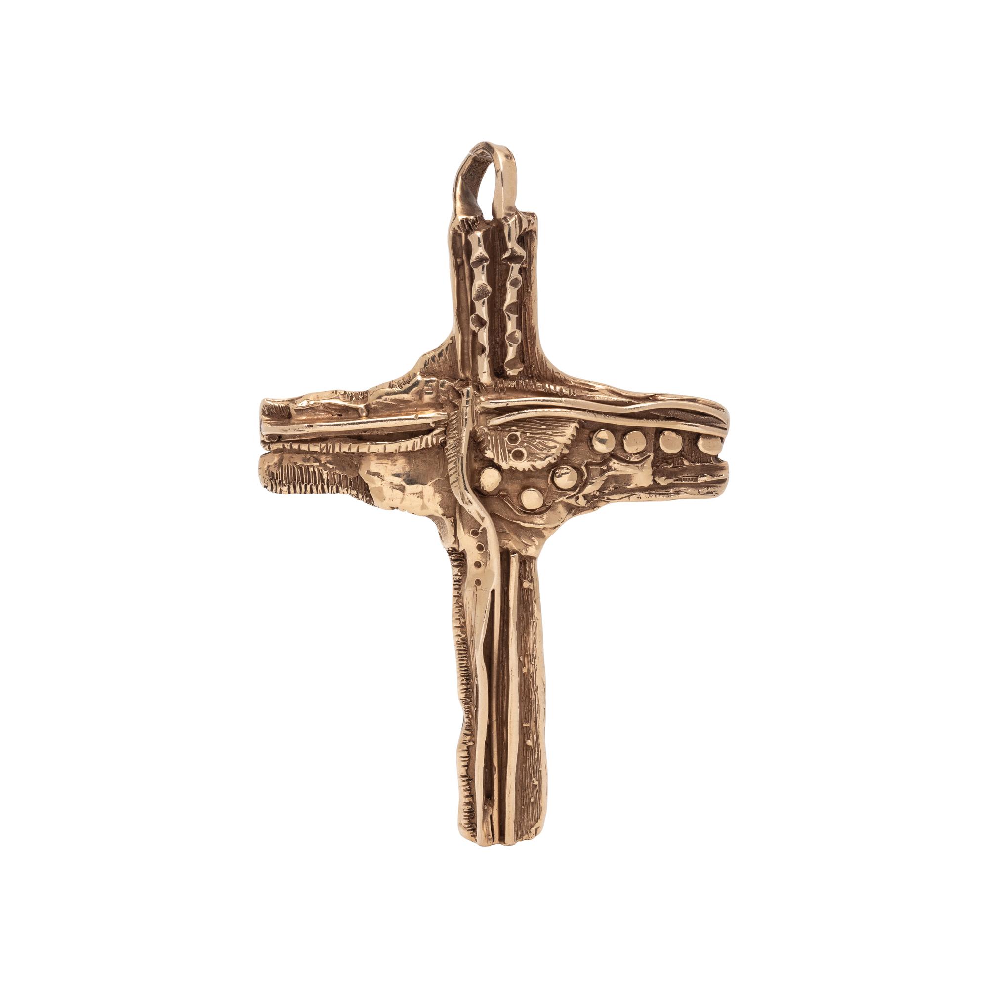 YELLOW GOLD CROSS PENDANT