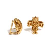 TIFFANY & CO., YELLOW GOLD 'X' EARRINGS