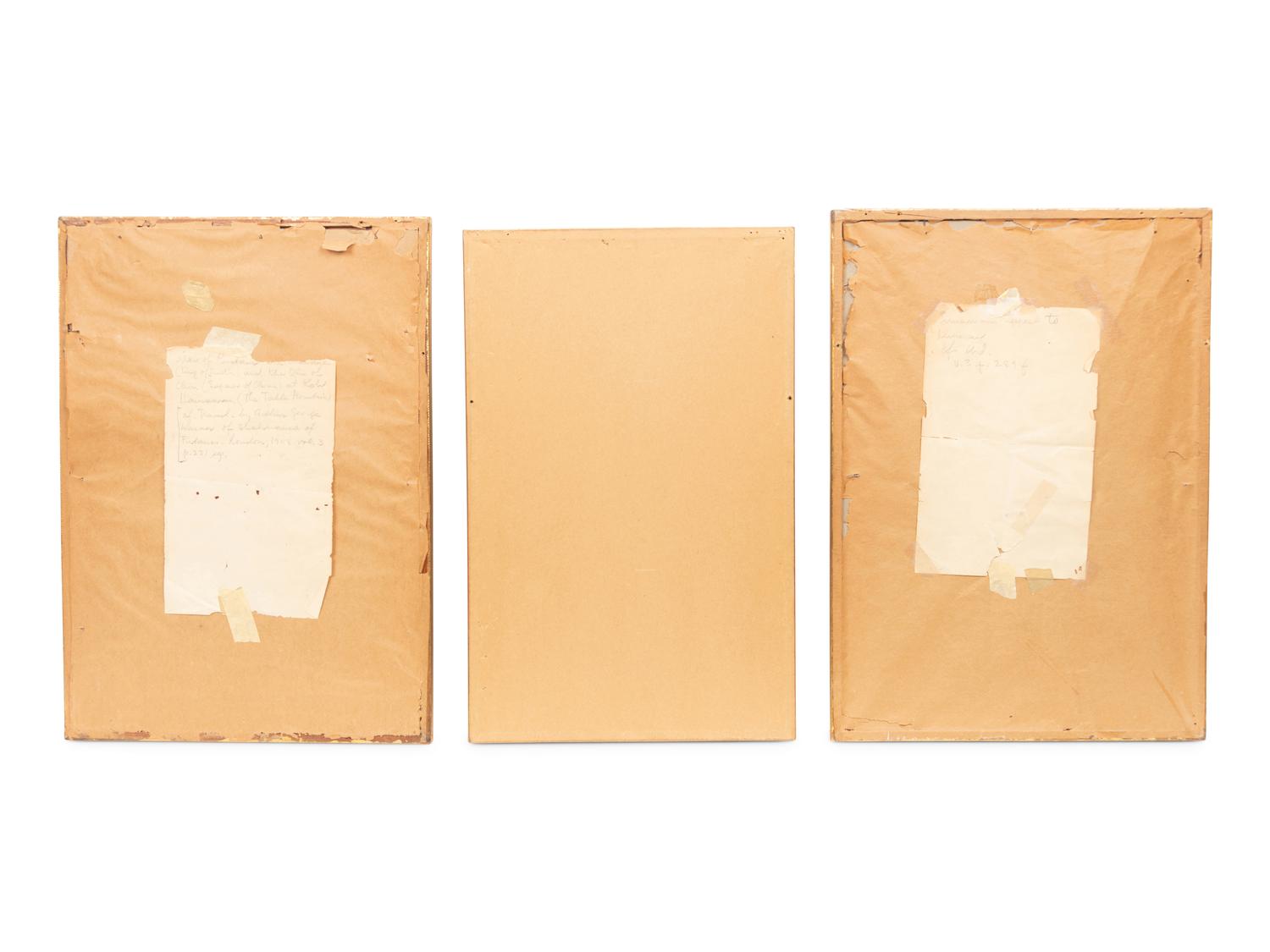 Three Persian Illuminated Manuscript Leaves
