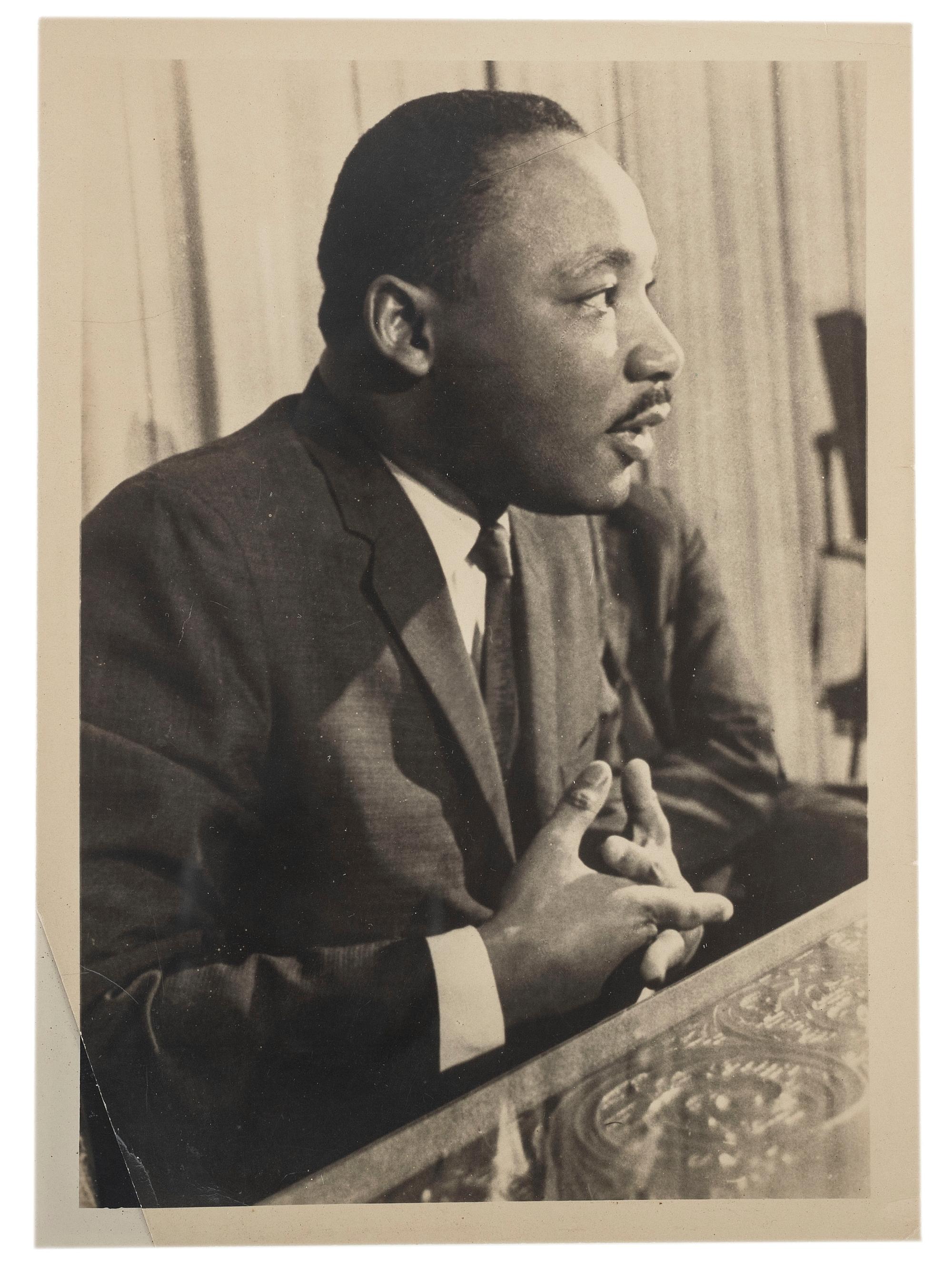 [KING, Martin Luther, Jr. (1929-1968]. CRUMP, Johnnie R. (1905-1975), photographer. Martin Luther King, Jr. Vicksburg, MS: ca 1960s.