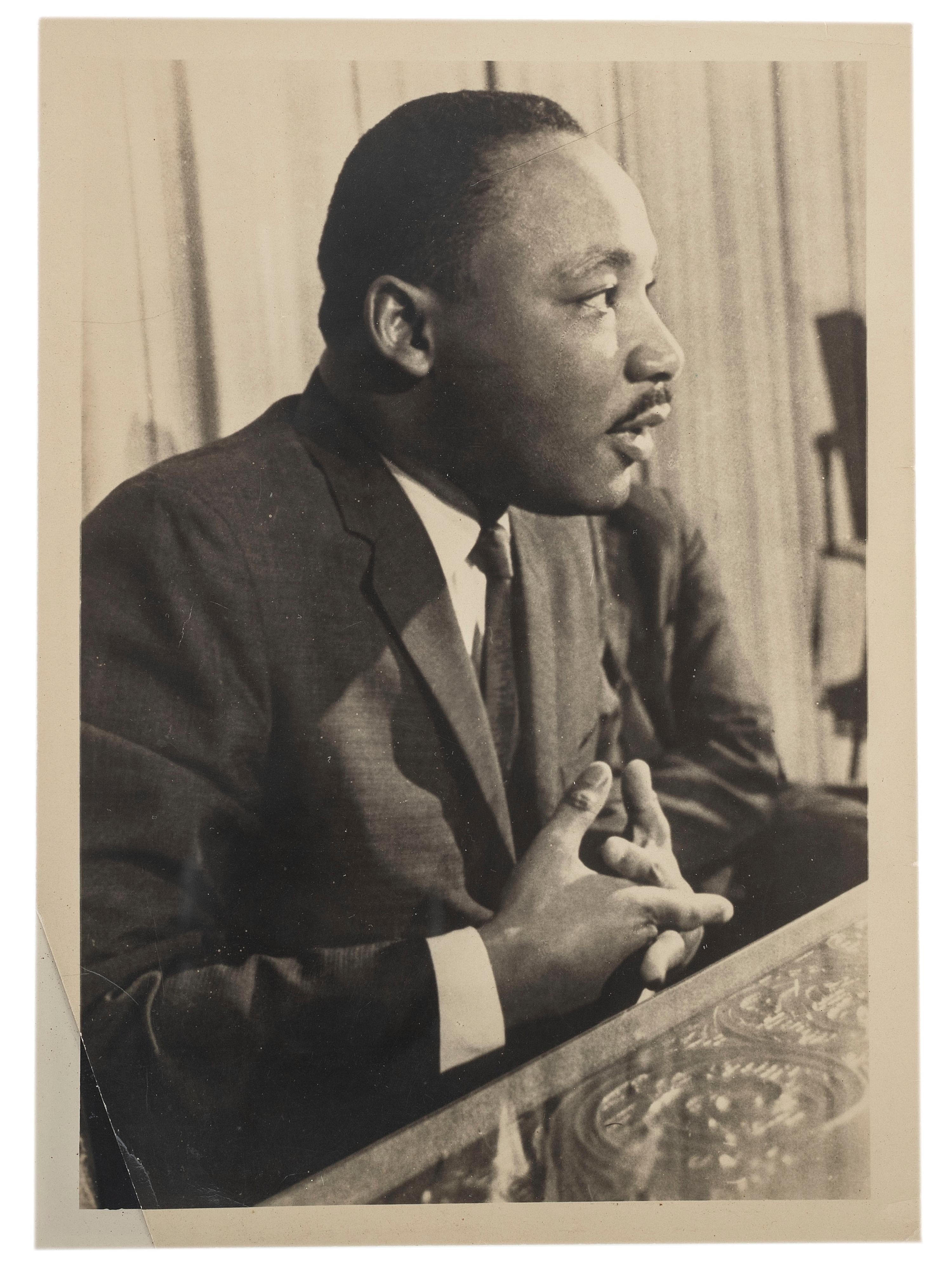 [KING, Martin Luther, Jr. (1929-1968]. CRUMP, Johnnie R. (1905-1975), photographer. Martin Luther King, Jr. Vicksburg, MS: ca 1960s.
