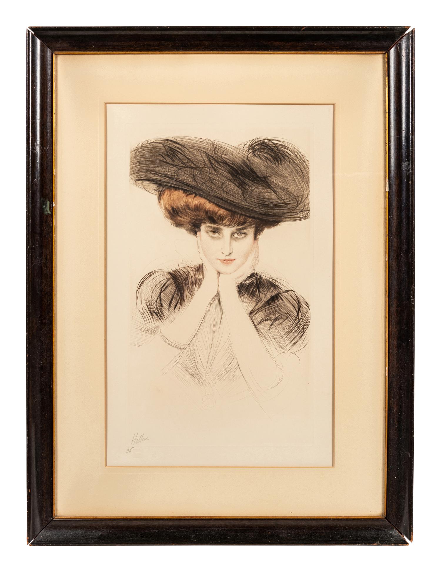 Femme au Chapeau, les Mains sur le Menton, c. 1905