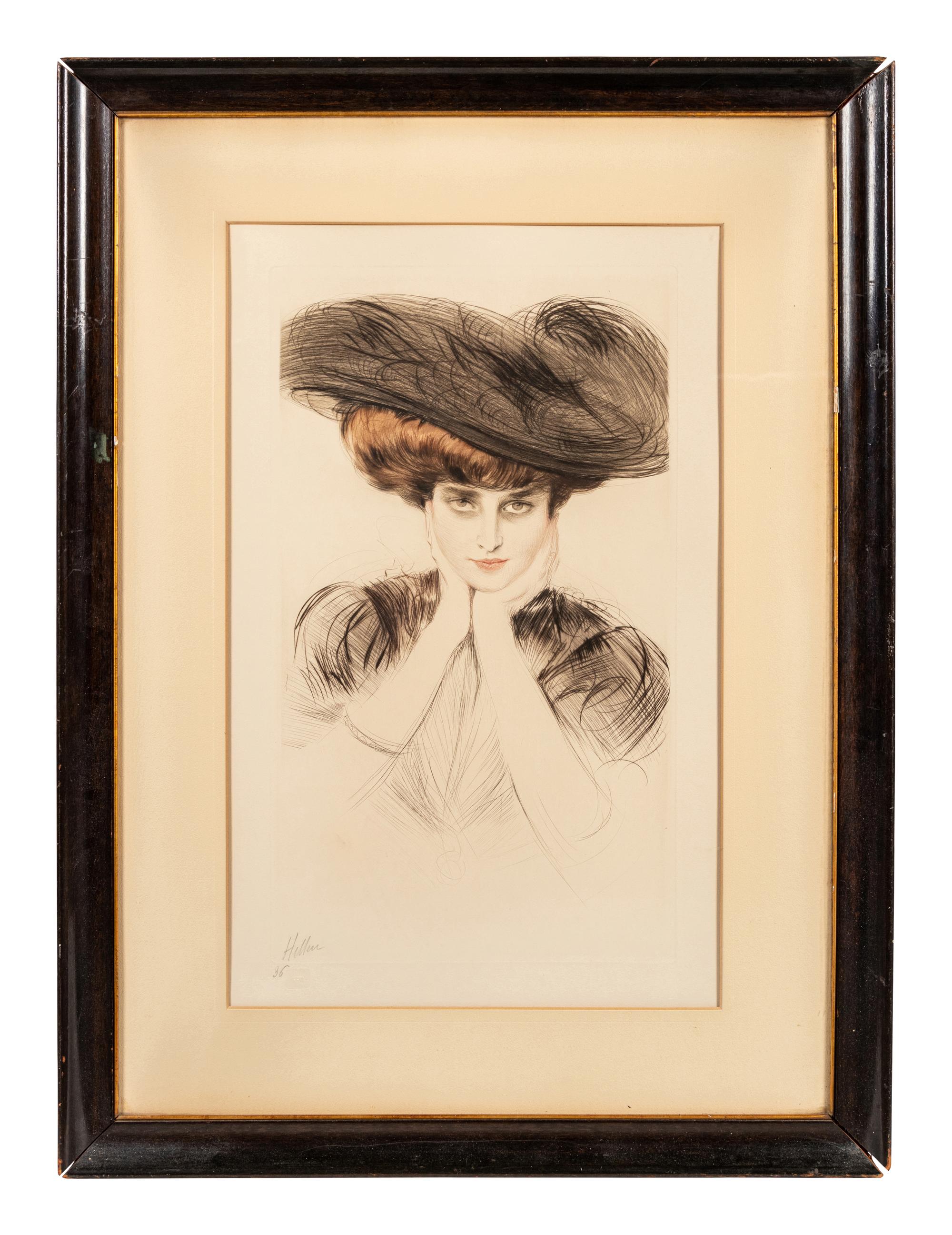 Femme au Chapeau, les Mains sur le Menton, c. 1905