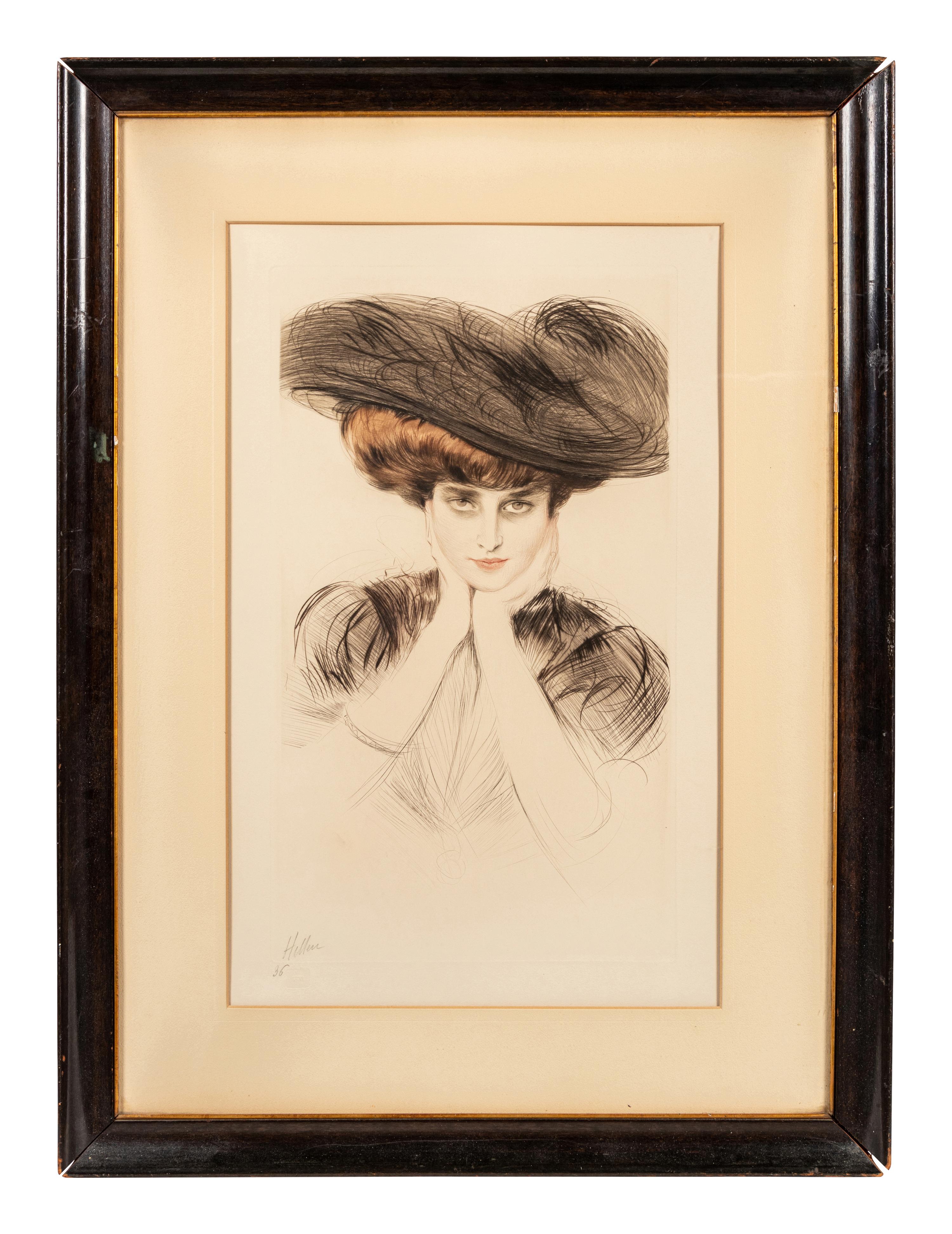 Femme au Chapeau, les Mains sur le Menton, c. 1905