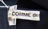 A Comme des Garcons Black Hexagonal Patch Tunic, Size S.