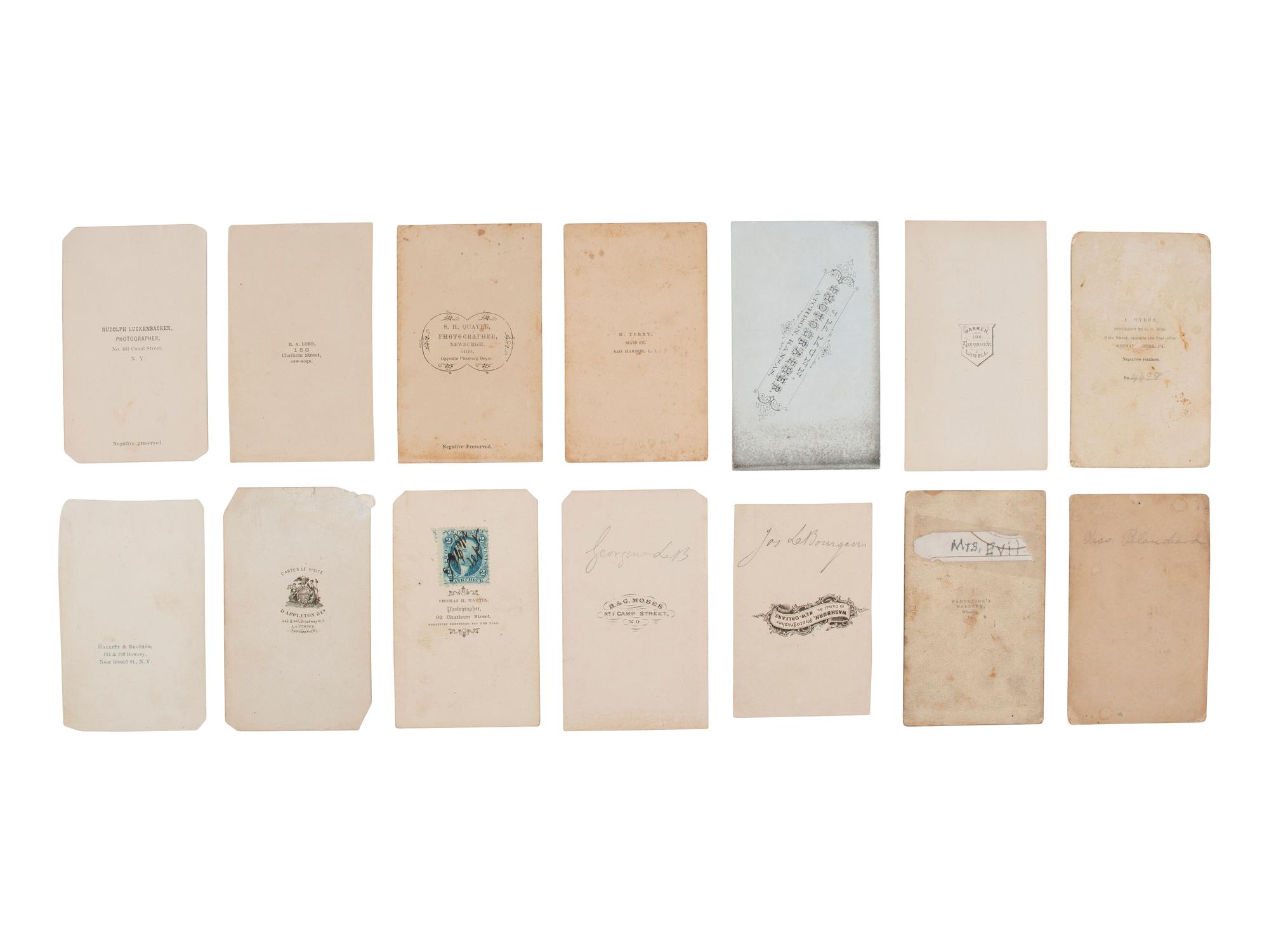 [EARLY PHOTOGRAPHY]. 50+ Civil War-period CDVs of men, women, and children.
