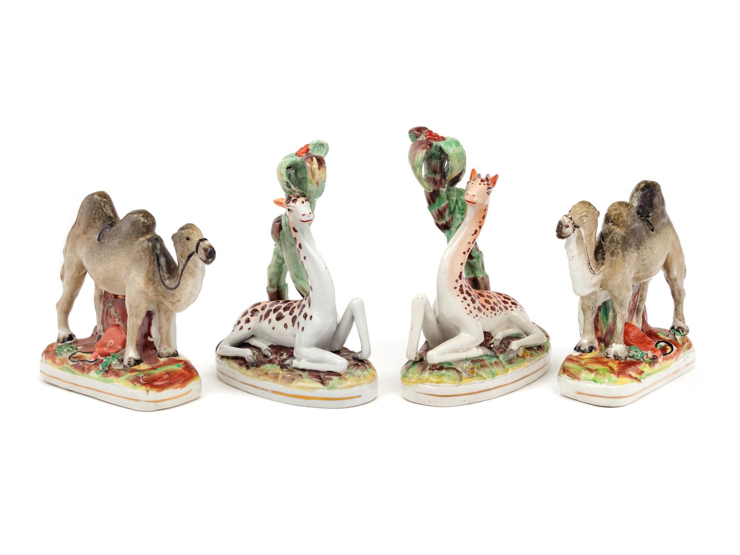 A Group of Four Staffordshire Figures