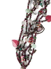 Southwestern-style Multi-strand Treasure Necklace AND Silver Bead Necklace