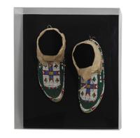 A Pair of Arapahoe Mocassins Length 9 1/2 inches. — CIRCA 1900