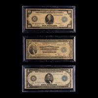 A Group of Three Large-Size Notes