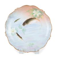 A Limoges Hand Painted Porcelain Fish Service — 19TH/20TH CENTURY
