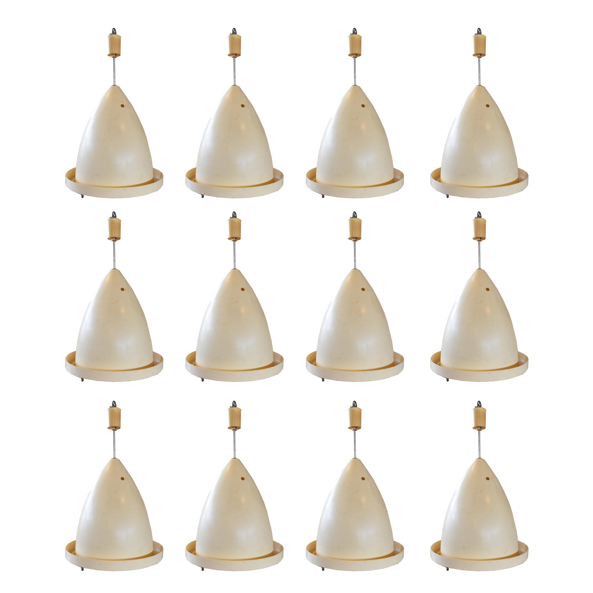 A Set of Twelve Mid-Century Light Fixtures 17" W x 17" D x 26" H — Czech Republic, Mid-20th Century