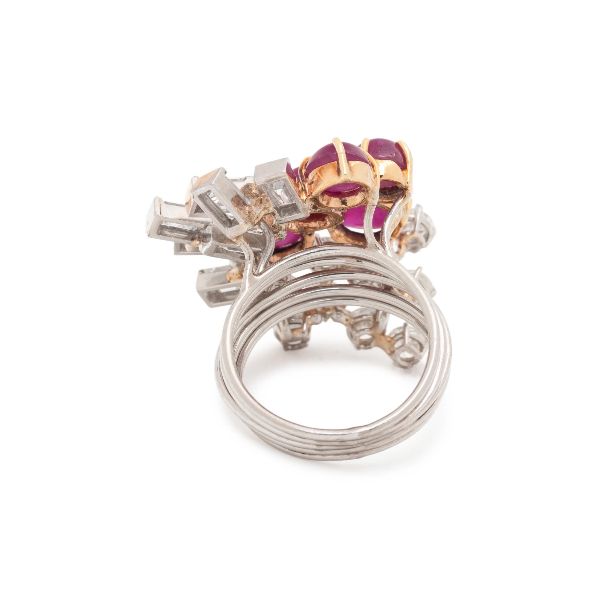 BURMESE STAR RUBY AND DIAMOND RING