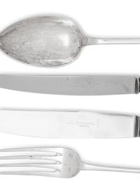 A Hungarian Silver Flatware Service
