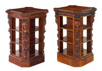 A Pair of Continental Carved Book Mills