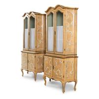 A Pair of Venetian Style Polychrome Painted Bookcases