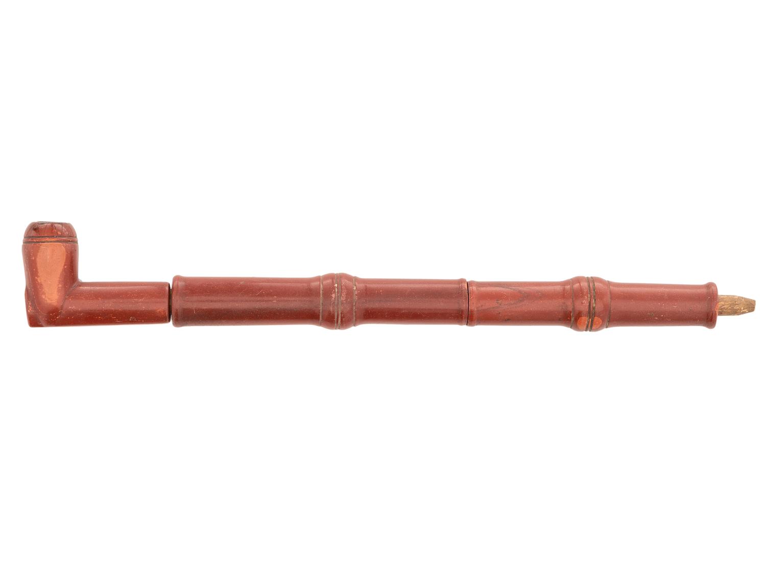 Western Great Lakes Catlinite Pipe Bowl and Stem