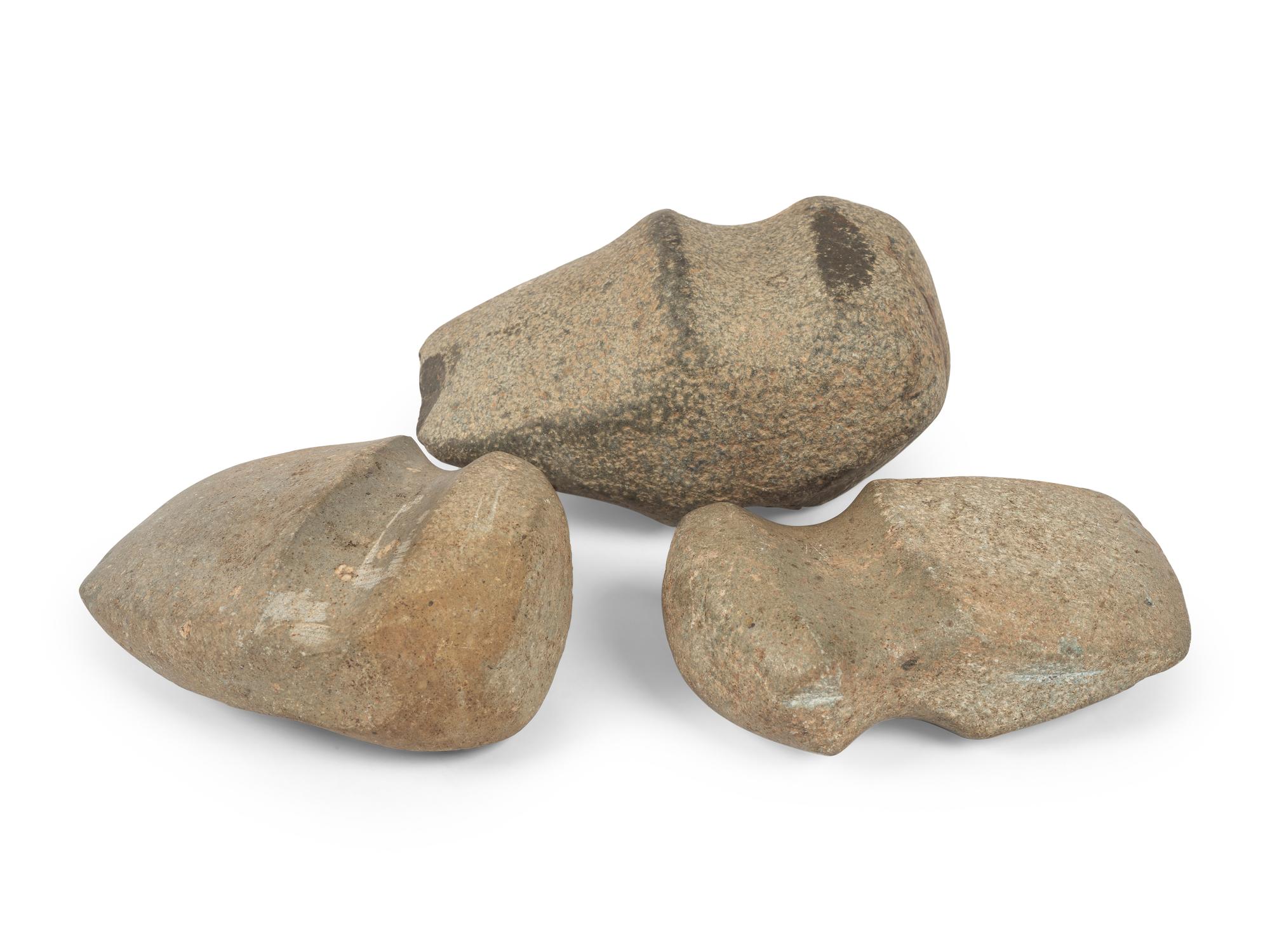 Three Granite 3/4 Groove Axes